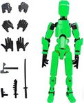 Ketsicart Action Figures Titan 13, 3D Printed Multi-Joint Movable Robot, T13 Lucky Action Figure, Dummy Robot Action 13, Desk Decoration Creative Robots, Nova 13 Mechanical Doll (Green)