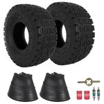 3.00-4 260 x 85 10x3 9x3.50-4 Tires and Inner Tube with TR87 Angled Valve Stem Replacement for E300 E325 Rocket Chopper Goped Bike Electric Scooter Go kart Mini Pocket Bike Set of Two