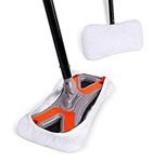 Dust Cleaning Sweeper Mopping | Orange and Grey Durable Mop Set | Lightweight | Great for Kitchen, Home, Garage and Office | Hardwood Tile Laminate Floor Cleaner | Removable Slipper