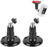 2Pack Adhesive Ring Camera Wall Mount, Ring Camera Mounting Bracket Stick Up Mount 360 Degree Adjustable Screwless for Ring Surveillance Camera,2 Ways Installation Without Drilling(Black)