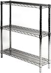 Shelving Inc. 8" d x 30" w Chrome Wire Shelving with 3 Tier Shelves, Weight Capacity 800lbs Per Shelf