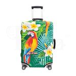 Periea Luggage Covers for Suitcases – Suitcase Cover – Premium Elasticated Material – Small, Medium, Large or Extra Large (Large, Tropical Parrot)