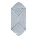 MORI Baby Boys and Girls Hooded Bath Towel in Blue - 100% Organic Micro Cotton Unisex Infant Soft Blanket - Absorbent and Quick Drying - 75 x 75 cm