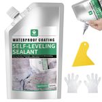 Flintronic Concrete Crack Filler, High Elasticity Cement Crack Filler, Self Leveling Heavy-Duty concrete-crack-repair Adhesive, Waterproof Outdoor Concrete Sealer for Driveway, Walkway, Patio, 500g