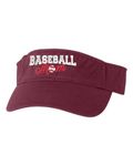 Go All Out Adjustable Maroon Adult Baseball Mom Embroidered Visor Dad Hat