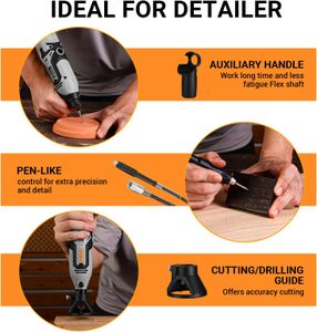 DEKOPRO 170W Rotary Tool Kit – Multi-Purpose Electric Grinder Set