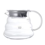 Glass Coffee Pot Tea Kettle with Airtight Lid Handled Coffee Server Carafe Clear Espresso Jug Teapot Decanter Utensil Glass Coffee Pot Maker Japness Pot for Hot & Cold Drink，600ml/22 Fl Oz