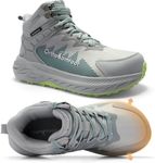 OrthoComfoot Women's Waterproof Orthopedic High Top Hiking Boots,Plantar Fasciitis Relief Ankle Trekking Shoes, Slip Resistant Wide Toe Box Sneakers,Grey Size 11