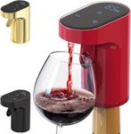 Bebo Creations Electric Measuring Cup Wine Decanter Aerator Dispenser Pourer Pump Soju & Whiskey Adjustable Quantity Bar Accessories for Home Wine Pump for Perfect Pouring Aerating Wine Wisky (RED)