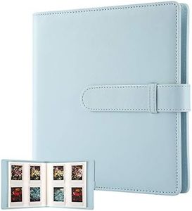 256 Pockets Photo Album for Fujifilm Instax Mini Camera, Photo Album for Polaroid, Leather Cover, Photo Album for Instax Mini 12 11 9 40 90 8 7 Evo LiPlay Instant Camera, 2x3 Photo Album (Blue)