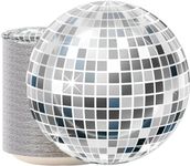 48 Pieces 7in 70s Disco Party Paper Plates for 70’s Party Supplies Gray and Blue Disco Ball Theme Dessert Plates for Birthday Baby Shower Boogie 1970s Disco Music 90s Bachelorette Party Decorations