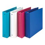 Samsill Fashion Color 3 Ring Binder, 2 Inch Round Rings, Storage Binder, 4 Pack Assorted - Electric Pink, Deep Purple, Fern Green, Ocean Blue