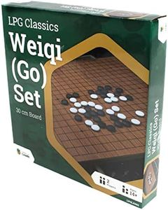 Let's Play Games Wooden Weiqi/Go Set - 30 cm Board with Drawers (LPG LX002)