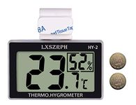 LXSZRPH Reptile Thermometer Hygrometer HD LCD Reptile Tank Digital Thermometer with Hook Temperature Humidity Meter Gauge for Reptile Tanks, Terrariums, Vivarium (1pack)