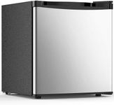 Electactic 1.4 Cu.ft Mini Fridge with Freezer, Compact Refrigerator, Single Reversible Door, Ultra Quiet, Energy Efficient for Office, Dorm, Bedroom, Apartment, Silver