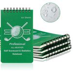 3 Pieces Waterproof Golf Notebook Golf Scorecard and Statistics Notebook 3.5*6 Inch Golf journal Notebook Club Yardage Book All Weather Golf Notebook Golf Log Book Pocket Size for Men Golfers Sports