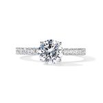 PAVOI 14K Gold Plated Round Cut Solitare Cubic Zirconia Engagement Ring for Women | Fake Wedding Ring for Women | Fake Engagement Ring | Promise Ring, Yellow Gold, Cubic Zirconia