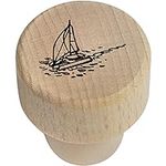 19mm 'Sailing Catamaran' Wooden Bottle Stopper/Cork (BS00024975)