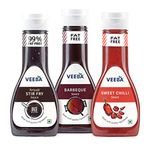 Veeba Teriyaki Sauce, 350g with Barbeque Sauce, 330g and Sweet Chilli Sauce, 350g