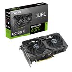 ASUS GeForce RTX 4070 12G DUAL EVO OC Gaming Graphics Card - 2550MHz Boost Clock, GDDR6X, PCIe Gen 4, DLSS 3, HDMI 2.1a, 3 x DisplayPort 1.4a (Supports 4K & 8K HDR)