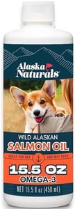 Alaska Naturals – Wild Alaska Salmon Oil Formula Dog Food Topper – EPA and DHA Omega-3 - Supplement for Healthy Skin, Shiny Coat – Made in The USA – 15.5 oz. Pump Bottle