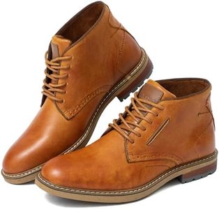 Arkbird Mens Chukka Boots, Genuine Leather Classic Fashion Casaul Ankle Lace-up Dress Boots for Men