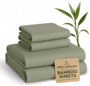 BAMPURE Luxury Series King Sheet Set - 100% Viscose derived from Bamboo Sheets King Size - Super Soft Viscose Bamboo Cooling Sheets for Hot Sleepers -Up to 16’’ Deep Pocket King Sheet Set (Tea Green)