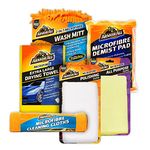 Armor All, 7-Piece Microfibre Car Cleaning Kit, For Interior and Exterior Car Cleaning Use, High Absorbency, Soft and Streak Free Drying for Paintwork and Glass, Ideal for Car & Motorcycle Detailing