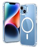 FNTCASE for iPhone 13 Phone Case: iPhone 14 Phone Clear Case Magnetic Military Grade Drop Protection Anti Yellowing Cell Phone Cover - Rugged Durable Shockproof Protective Bumper - 6.1 Inch (Clear)