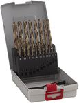 Bosch Professional 19pc. HSS-Cobalt ProBox Metal Drill Bit Set (for Stainless Steel, Ø 1-10 mm, Accessories Drill Driver and Drill Stand)