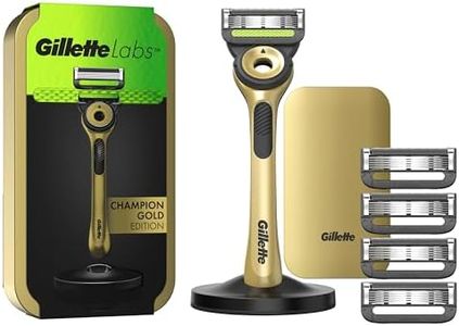 Gillette Labs Champion Gold Edition, Rasierer mit Reinigungs-Element, 1 Griff 5 Ersatzklingen