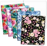 Elan Publishing Company Field Notebook/Journal - 8"x10" - Floral Coveres - Lined - Pack of 5