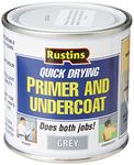 RUSTINS GYPU250 Primer/Undercoat, Grey, 250 ml (Pack of 1)