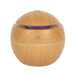 Electric Aroma Diffuser | Round Wood Grain | H10cm X W10cm X D10cm | pack of 1