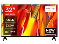 TCL 32V5C-UK 32Inch Full HD Smart QLED Direct LED TV with Android TV​ & HDR - Compatible with Google Cast & Google Home, Slim Design