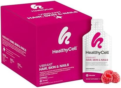 Healthycell Vibrant Hair, Skin & Nails - Hair Vitamins with Liquid Collagen for Women - Hyaluronic Acid Supplement with Collagen Peptides, Vitamin E, Biotin - Maximum Absorption - 30 Gel Packs