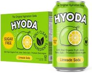 HYODA Limeade Soda, Gluten Free and Vegan Sparkling Electrolyte Drink, Made with Organic Lime Juice, Celtic Salt, and Calcium, Keto, Zero Sugar, Plant Based, Caffeine Free, 12 FL OZ Cans, 12 Pack