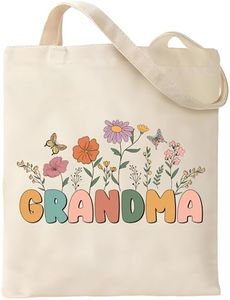 Kimoli Grandma Gifts Tote Bag Birthday Retirement Gifts for Women Mama Nanny Mimi Shoulder Bag Reusable Grocery Bags, Grandma, One Size