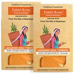 Pahari Roots 8 – 12% High Curcumin Gold Lakadong Turmeric Powder 400g Jaintia Hills, Meghalaya | Haldi | Healing Aromatic Flavorful |Fresh Harvest| 400gm