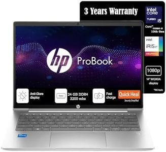 HP Pro Book14[New Launch], 13th Gen Intel Core i5-1335U Turbo Boost, 24GB DDR4, 512GB SSD, Win11 Pro, MSO21, 3 Year Warranty, IPS 14" FHD HDR Laptop, Finger Print, Backlit KB, Metal Body, Anti Virus