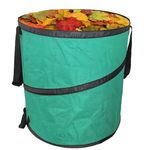 Collapsible Heavy Duty Pop-up Garden Waste Bags 90 Litres Canvas Garden Trash Can Heavy Duty Bucket Reusable Yard Leaf Bag Holder Refuse Rubbish Bags With Handles For Lawn Garden Camping Bag