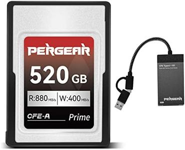 PERGEAR Professional 520GB CFexpress Type A Memory Card, Up to 880MB/s Read Speed & 900MB/s Write Speed for 4K 120P,8K 30P Recording, with Card Reader