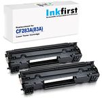 2 Inkfirst Compatible Toner Cartridges Replacement for HP CF283A 83A Laserjet Pro MFP M127fn MFP M127fw MFP M125a MFP M125rnw MFP M125nw M201dw M201n MFP M225dn MFP M225dw