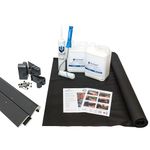 SkyGuard Rubber Roof Kit For Garden Rooms & Outbuildings, EPDM Membrane, Quality u-PVC Trims & Adhesives - Longer Lasting Alternative to Roofing Felt for Sheds (Anthracite Grey Trims, 4.2m x 4.2m)