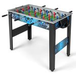 GYMAX Foosball Table, 38" Soccer Game Table Set with 2 Footballs, Mini Foosball Table for Kids Adults Home Game Room Family Night