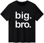 Koijhnb Baby Boys Big Brother Toddler T Shirt Big Bro Pregnancy Announcement Shirts Graphic Tee Crewneck Short Sleeve Clothes (Big Bro Black, 3-4 Years)