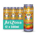 Arizona Mucho Mango Fruit Juice, Pack of 12 x 500ml Cans, Delicious Fruity Drink, No Artificial Flavours, No Artificial Preservatives