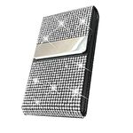 Bling Business Card Holder Case, PU Leather Business Card Case with Crystal Diamonds Bling Rhinestones, Metal Business Card Case Pocket with Magnetic Closure, Name Card Holder Purse Card Case.