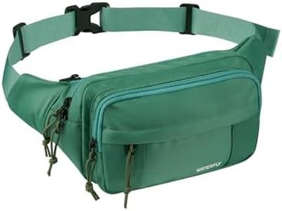 WATERFLY Fanny Pack Waist Bag: 2.5L Large 5 Zipper Pockets for Women Men