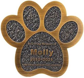 Docvania Pet Memorial Stone Plaque Pet Headstone,Customize Indoor/Outdoor Garden Plaque Grave Markers with Pet Name,Personalized Cat Dog Memorial Plaques,Loss of Pet Sympathy Gift-Acrylic Material